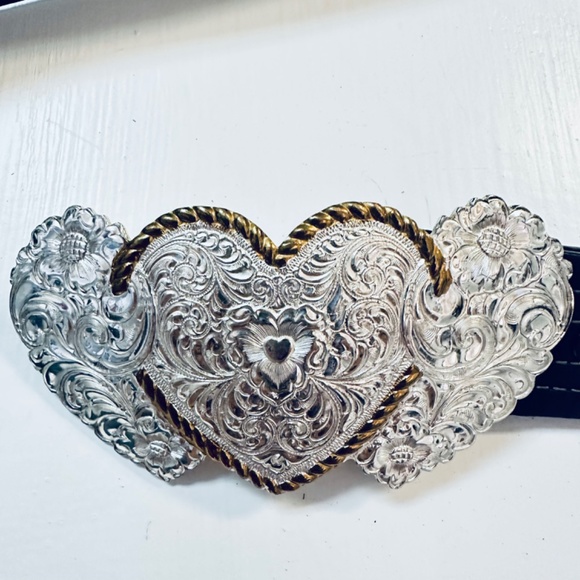 Harley Davidson belt with silver plate buckle size S black color main image 7